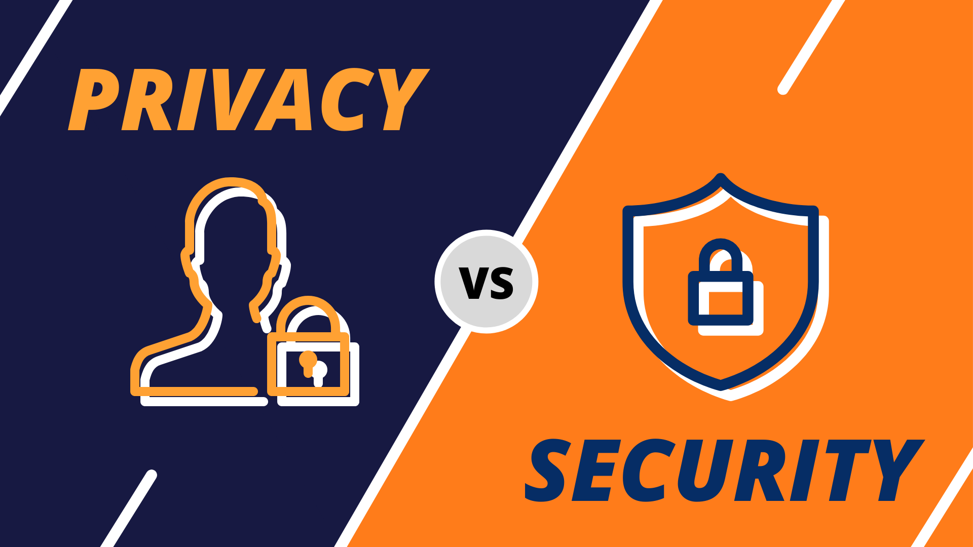 privacy vs security person and shield next to locks