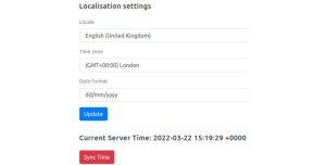 updating you localisation settings, locale, time zone and date